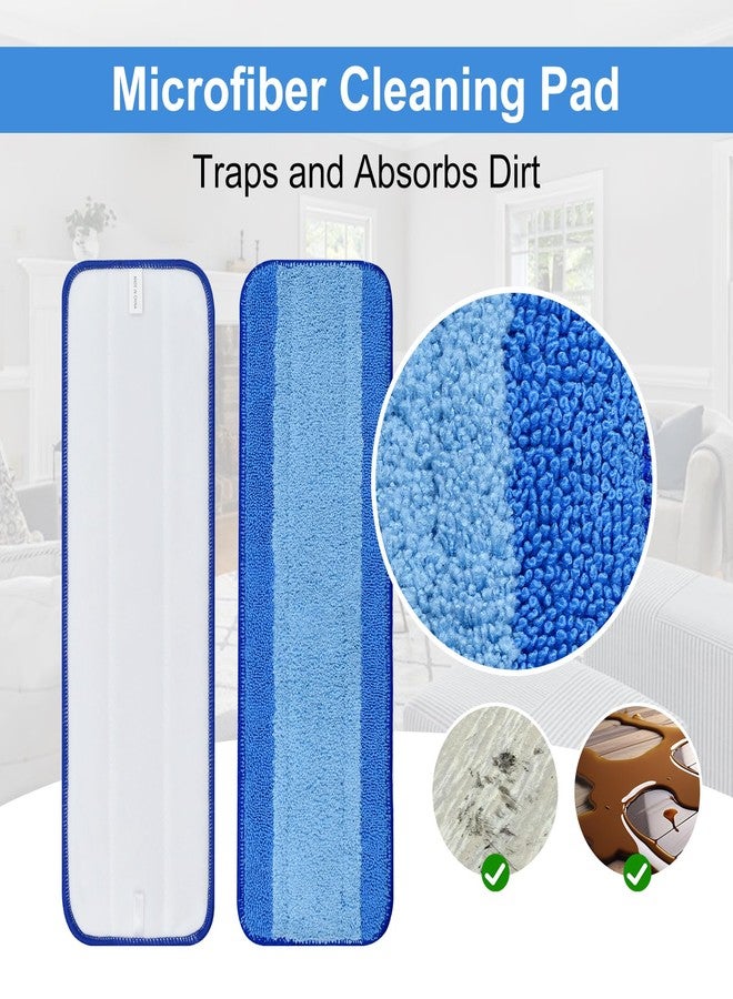 DLAIMI 4 Pack Microfiber Cleaning Pad for Bona Mop Safe for Hardwood & Hard Surface Floors Dry Wet Floor Cleaning - Includes 2 Microfiber Cleaning Pad and 2 Dusting Pad - Microfiber Mop Pads for 18Inch Mop - Image 2